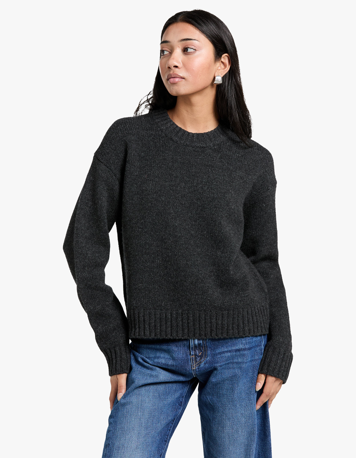 Beau Wool Merino Knit - Charcoal