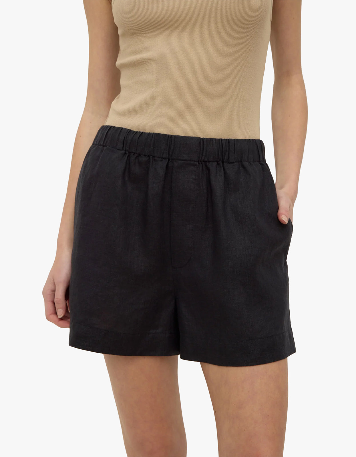Everyday Linen Short - Black