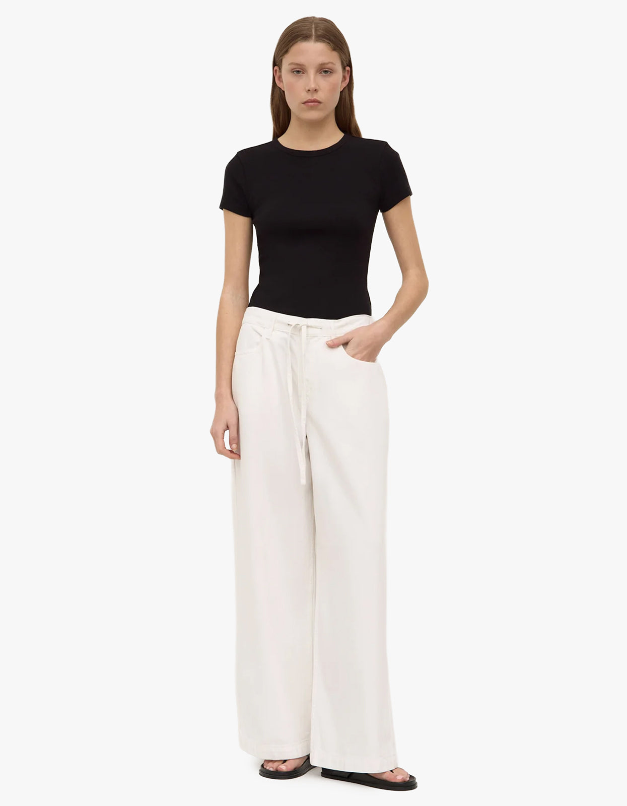 Linley Rib Tee - Black