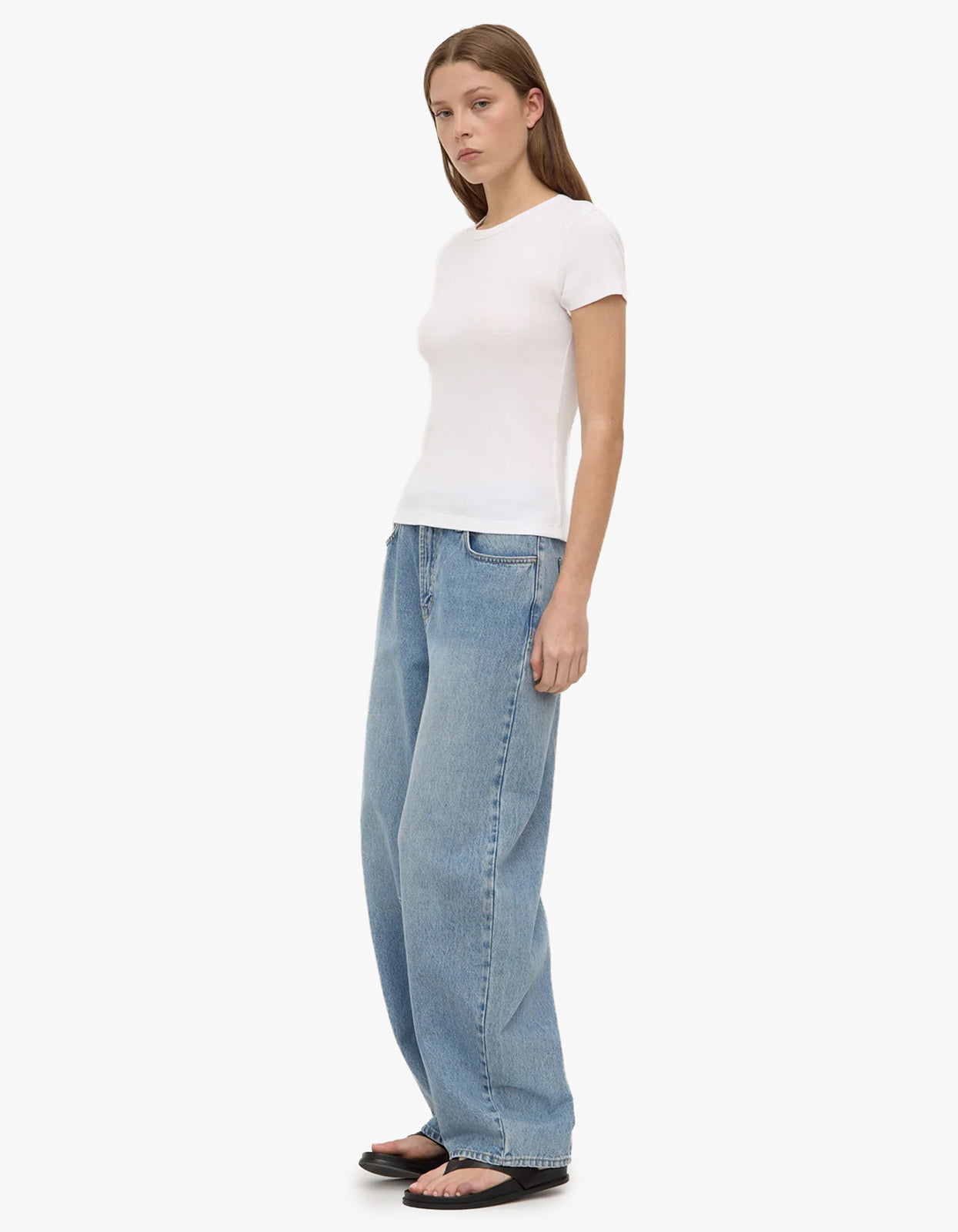 Linley Rib Tee - White