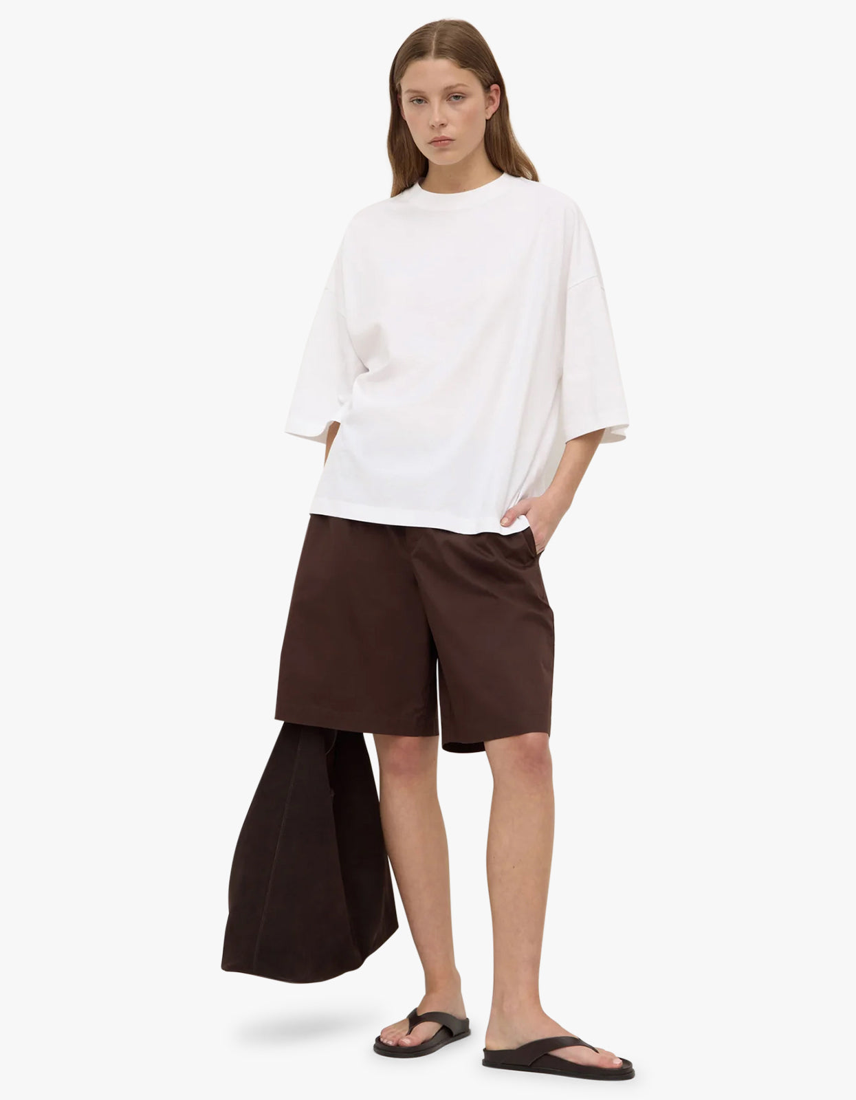 Riley Poplin Short Ganache - Ganache