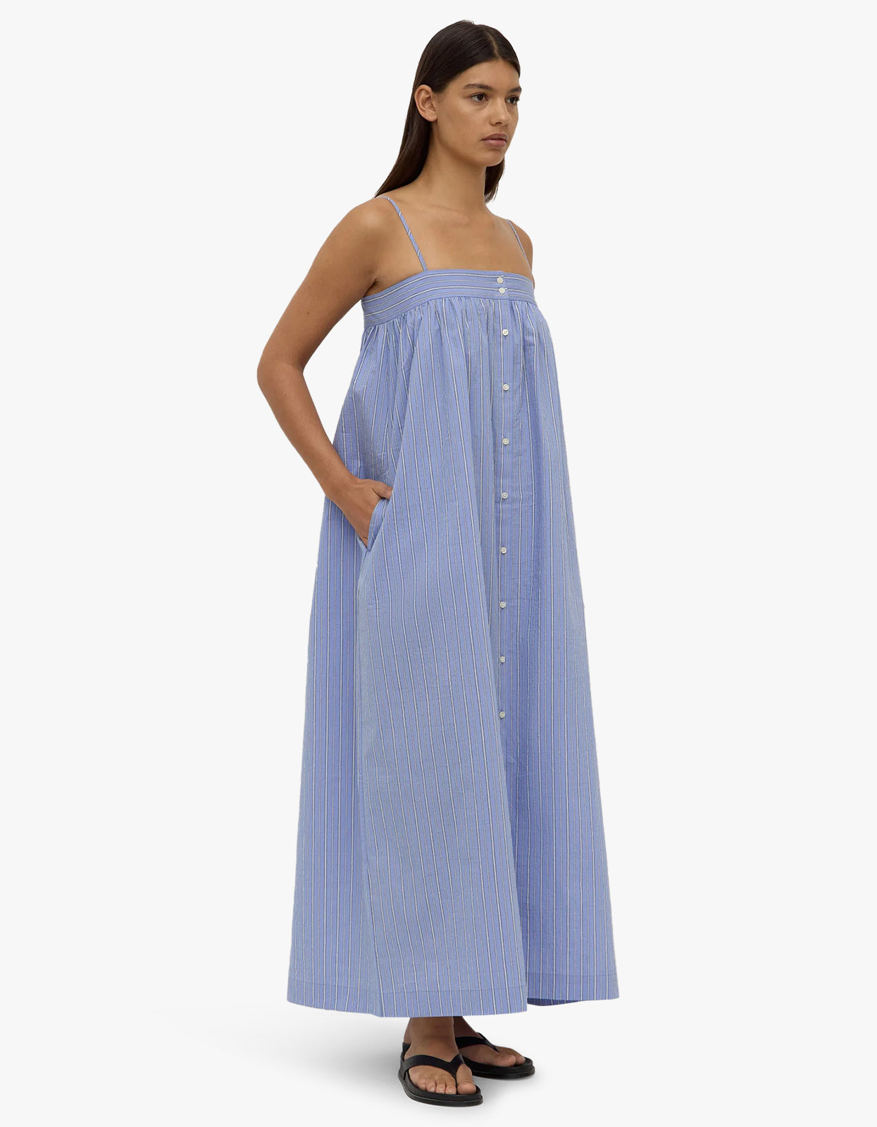 Erina Stripe Maxi Dress - Blue/White Stripe