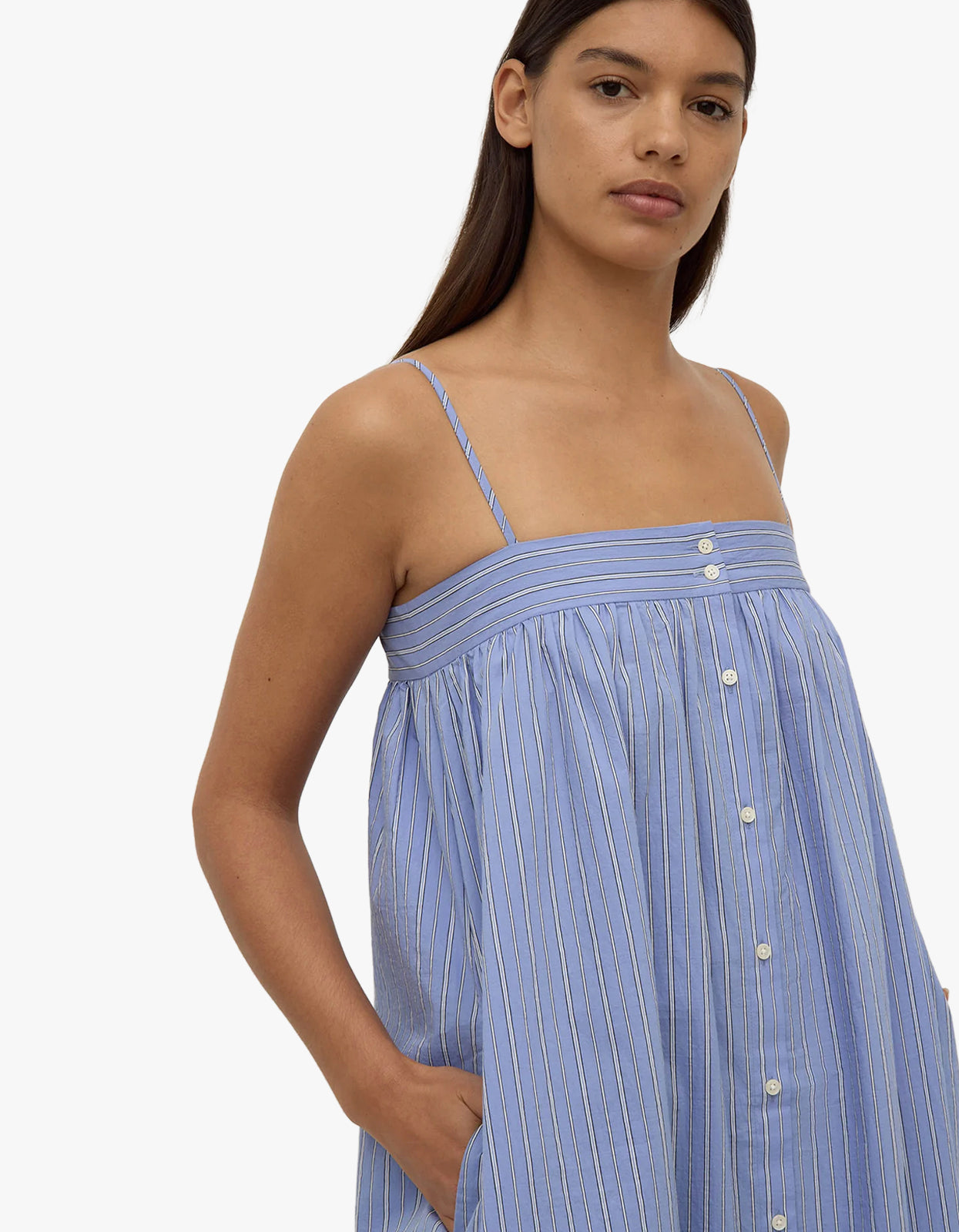 Erina Stripe Maxi Dress - Blue/White Stripe