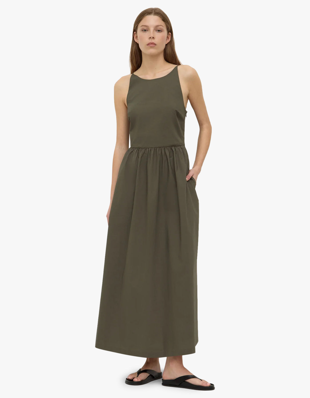 Posie Midi Dress Moss - Moss