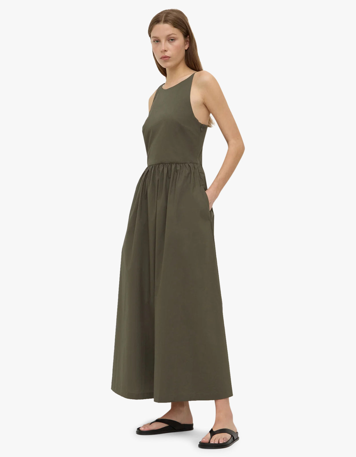 Posie Midi Dress Moss - Moss