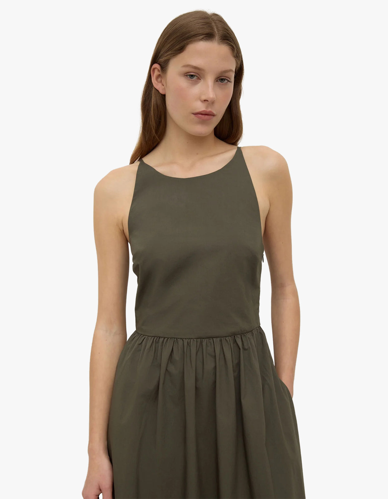 Posie Midi Dress Moss - Moss