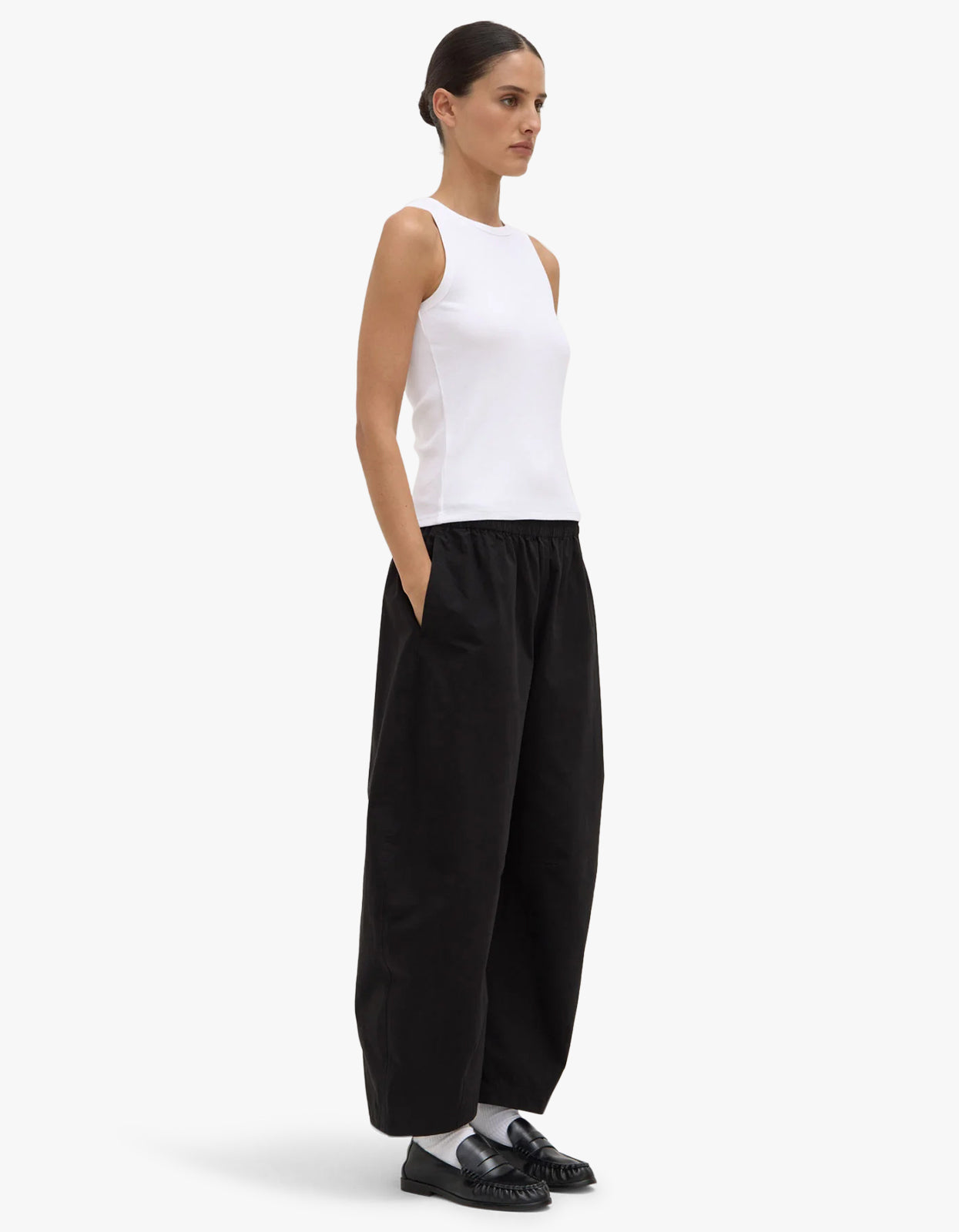Lola Barrel Pant Black - Black