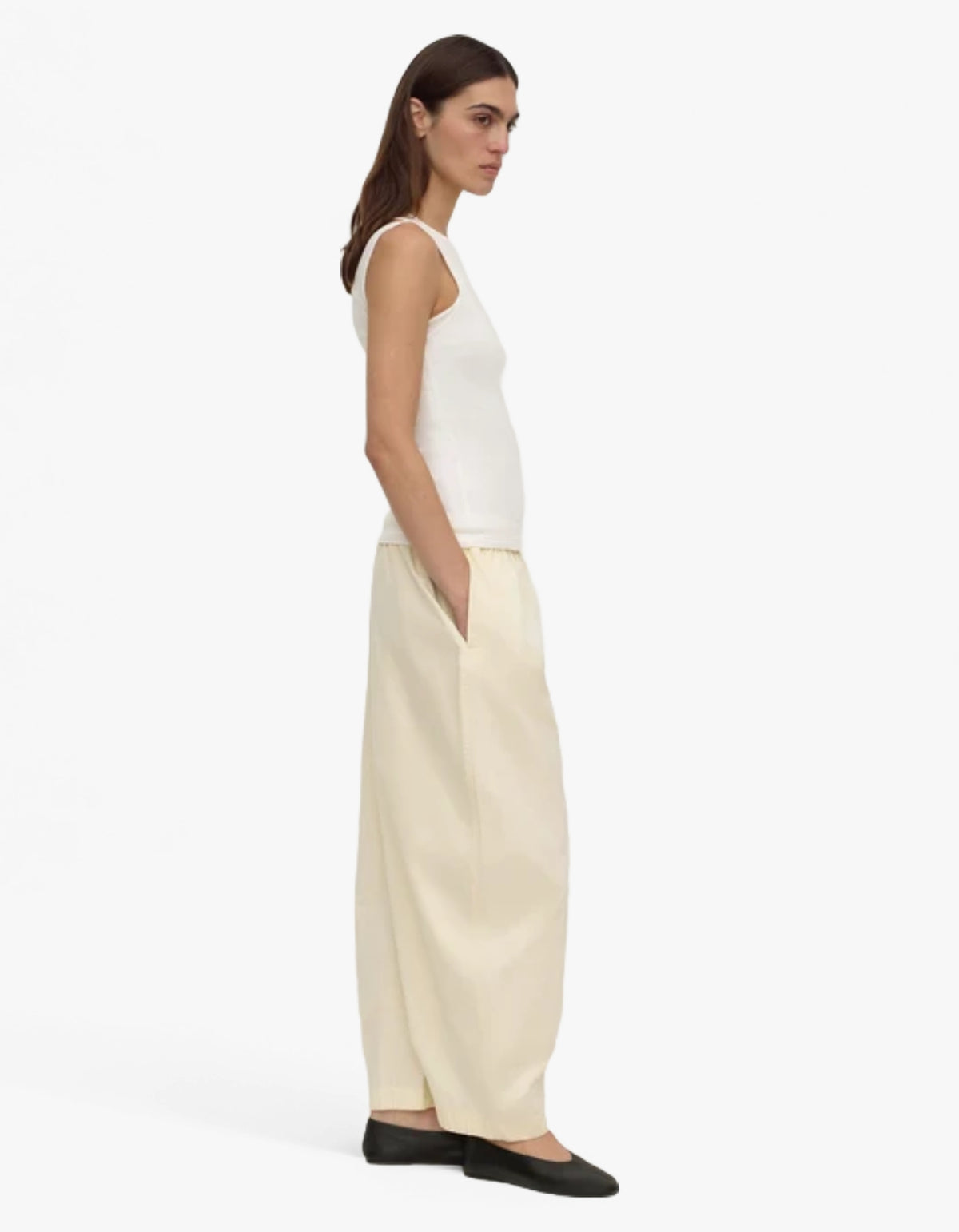 Lola Barrel Pant - Vanilla