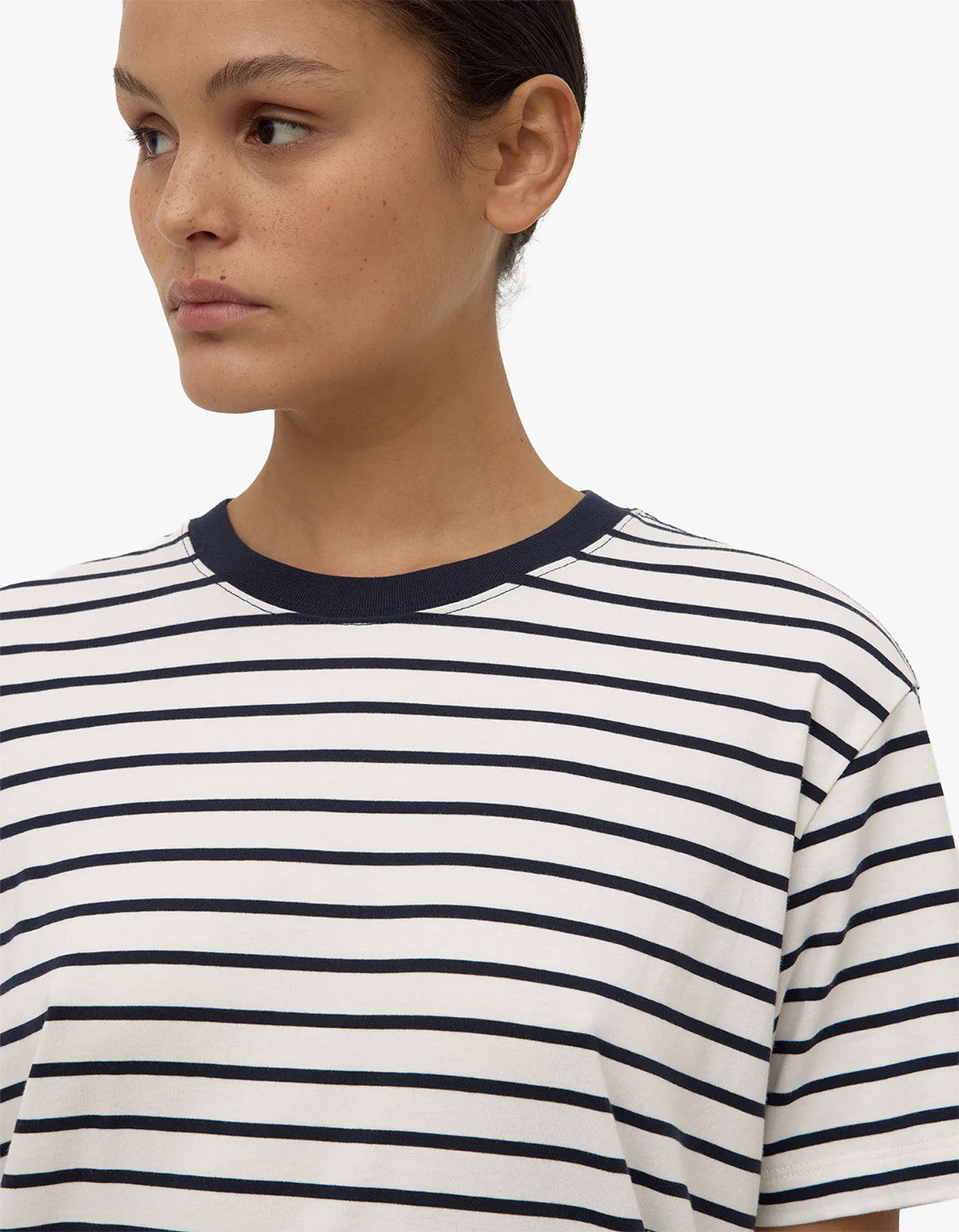 Leony Stripe Tee - True Navy/Antique White