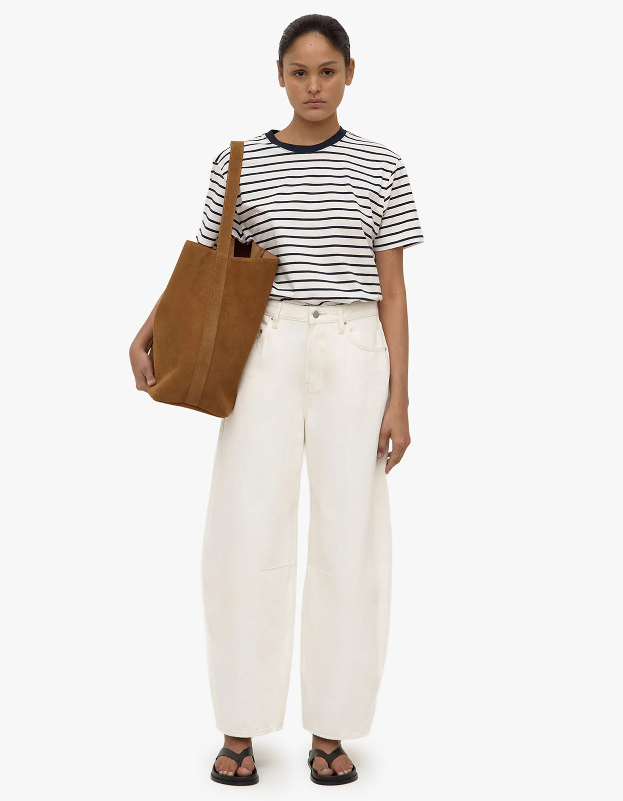 Leony Stripe Tee - True Navy/Antique White