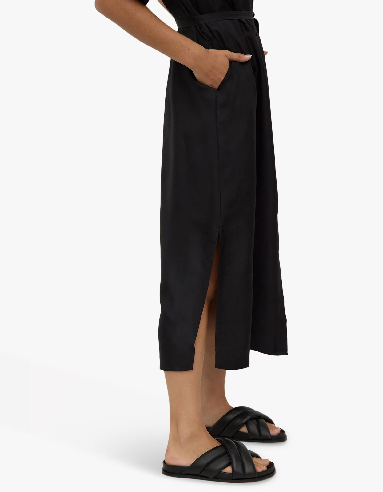 Amelie Shirt Dress - Black