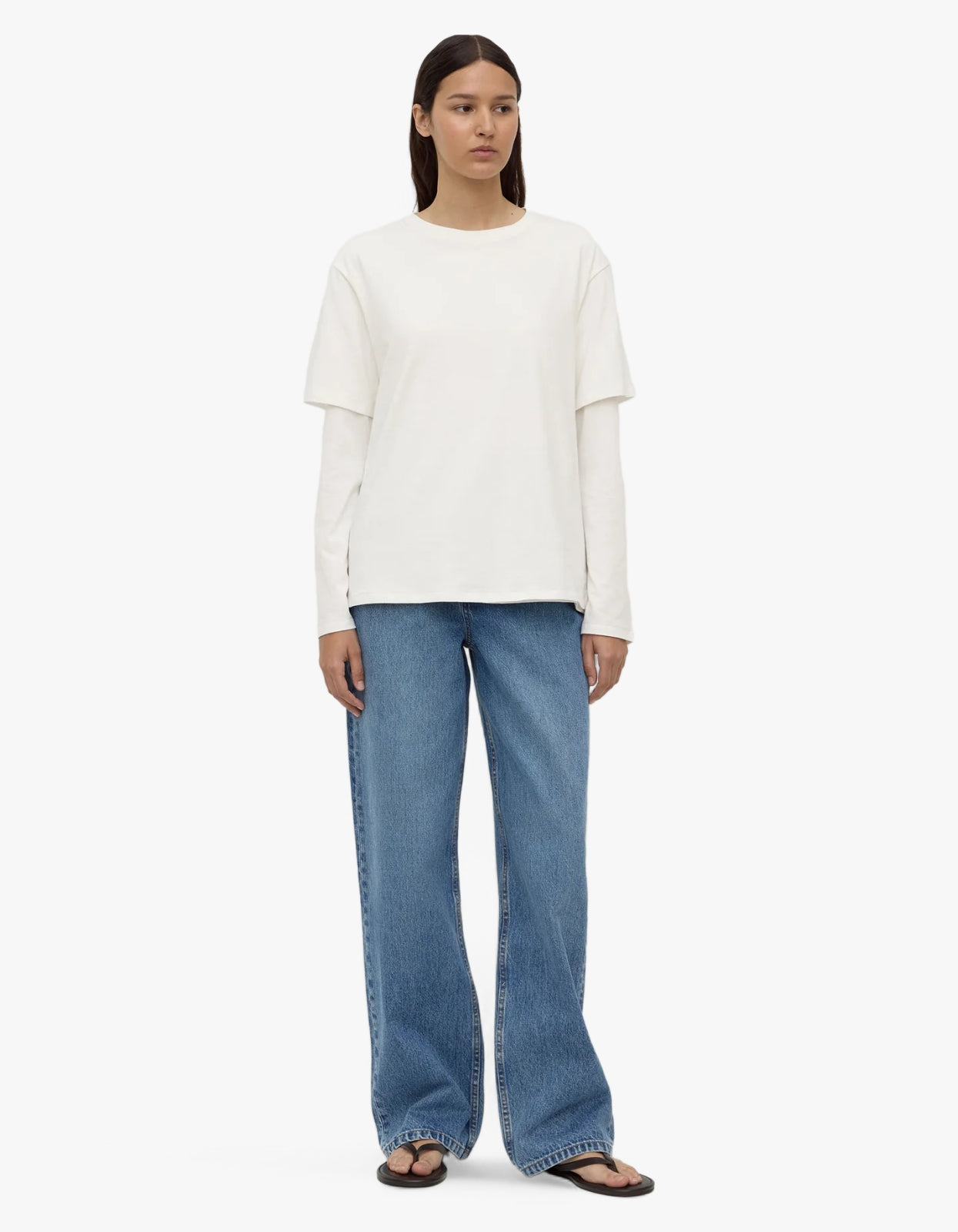 Thea Long Sleeve Tee - White