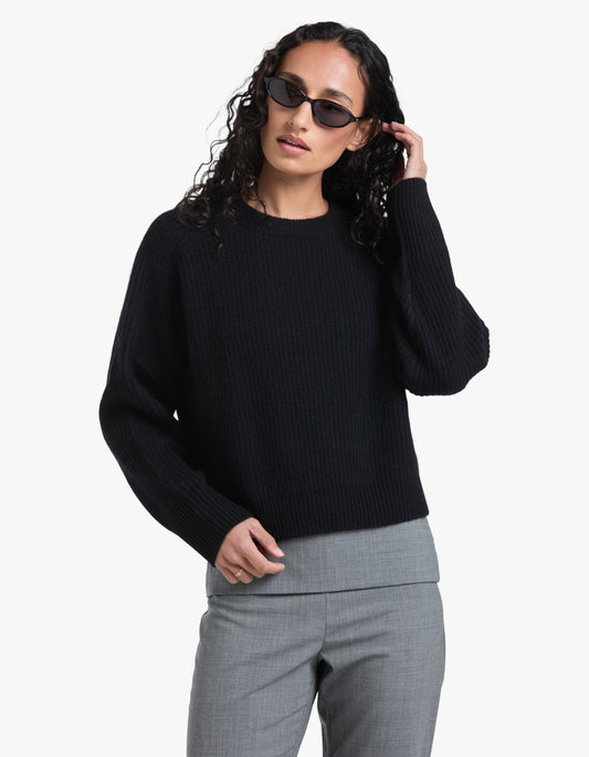 Amerie Cashmere Knit Jumper - Black