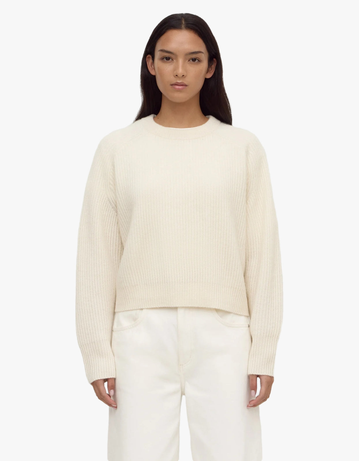 Amerie Cashmere Knit Jumper - White