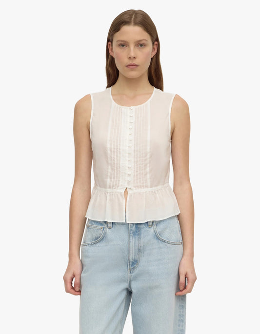 Quinn Volie Top - White