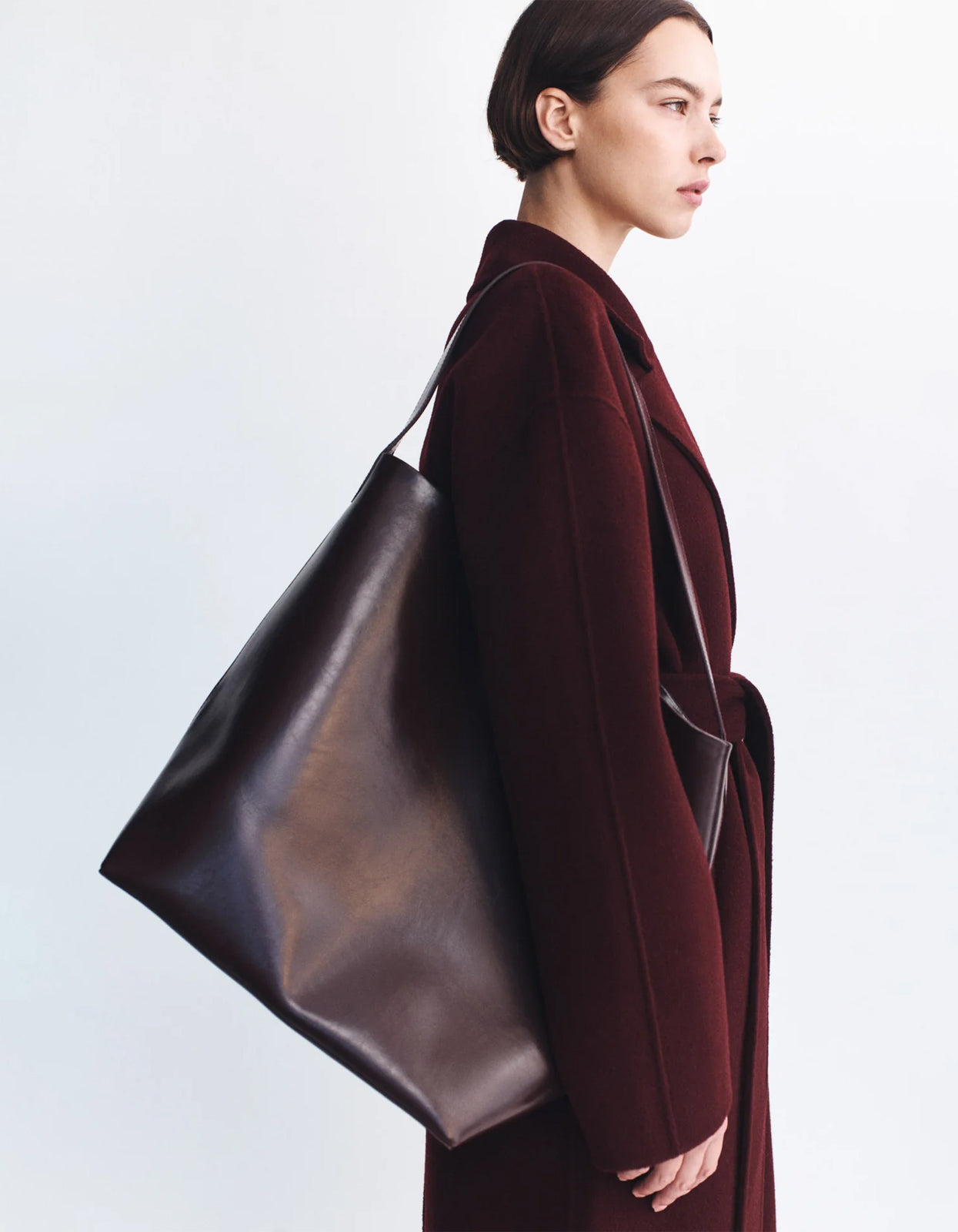 Nova Leather Shoulder Bag - Wine