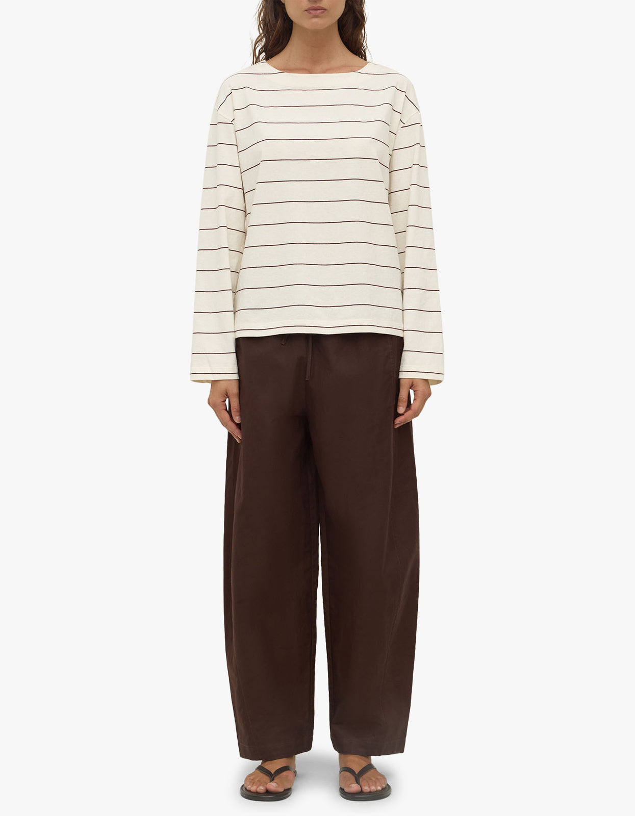 Scout Long Sleeve Tee - Cream/Mulberry