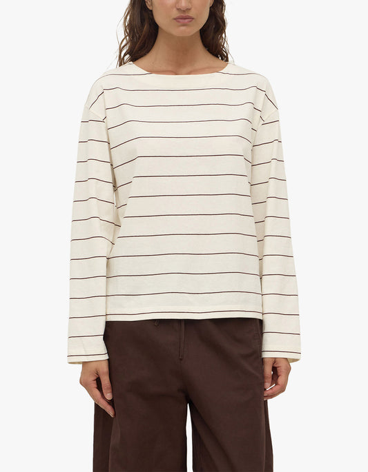 Scout Long Sleeve Tee - Cream/Mulberry