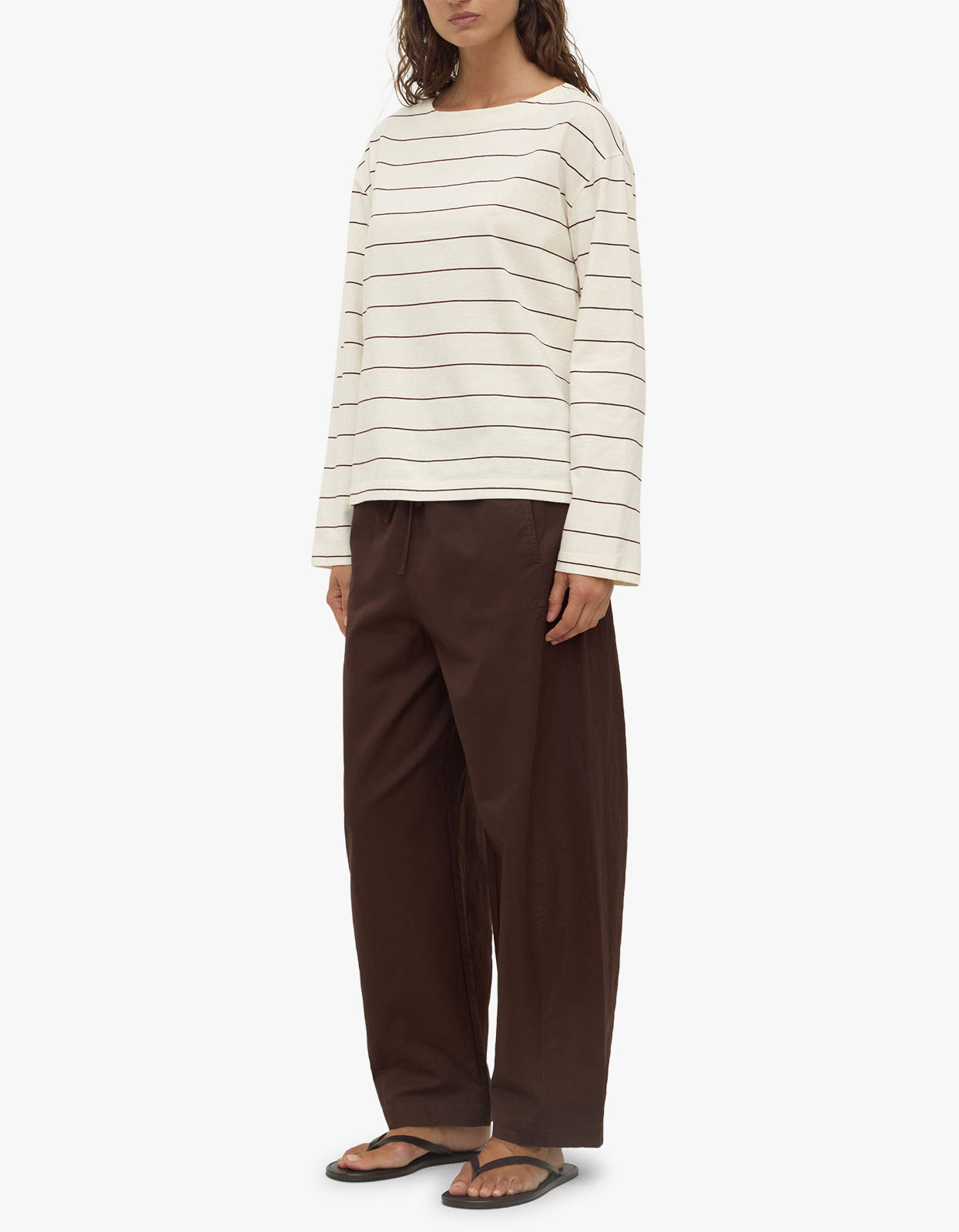 Scout Long Sleeve Tee - Cream/Mulberry