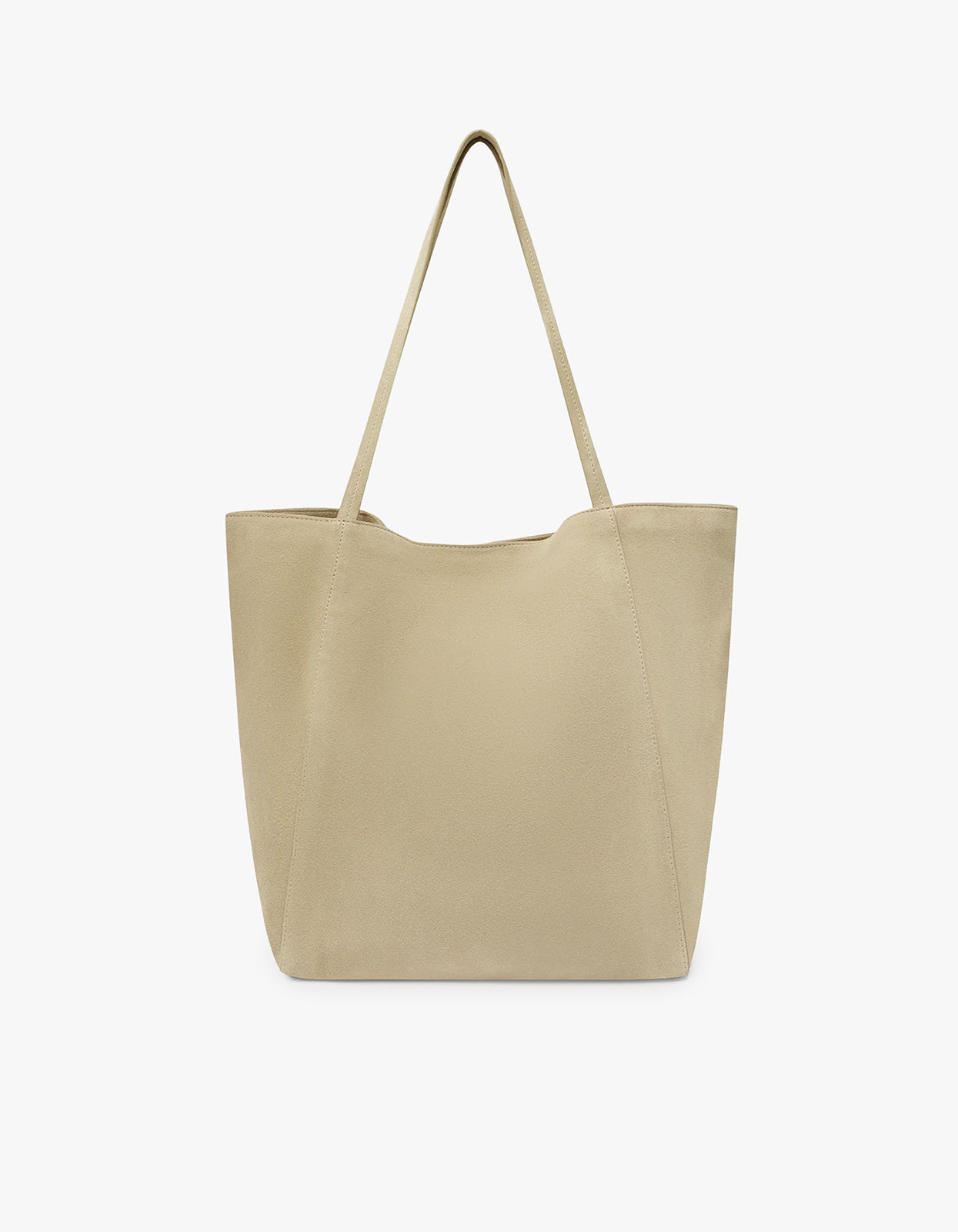 Paige Suede Tote Bag - Sand