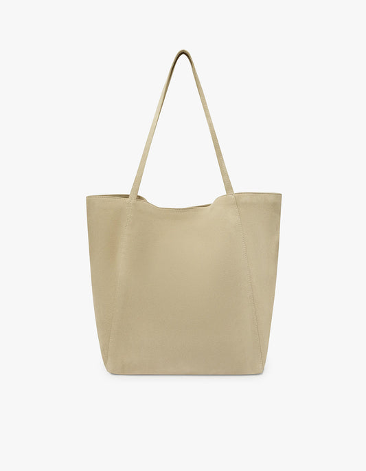 Paige Suede Tote Bag - Sand