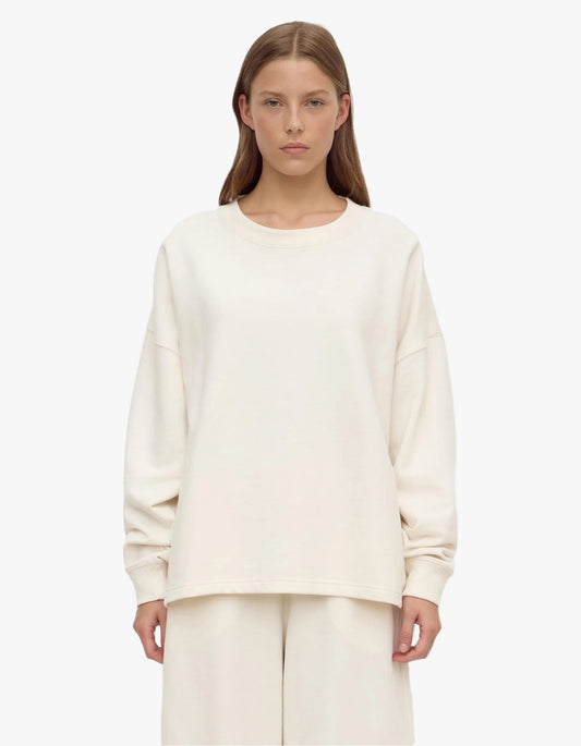Brushed Cotton Lounge Sweater - Shell