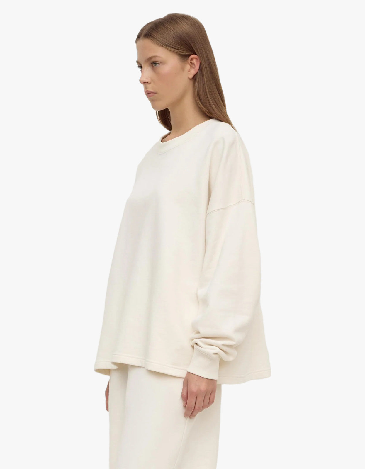 Brushed Cotton Lounge Sweater - Shell