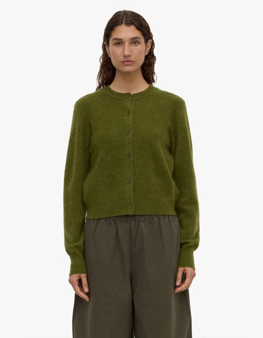 Carina Merino Wool Long Sleeve Cardigan - Grove