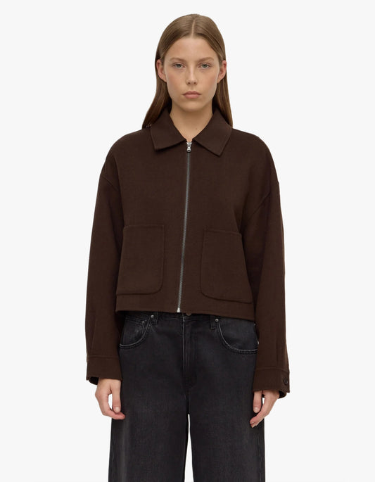 Dallas Wool Jacket - Dark Choc