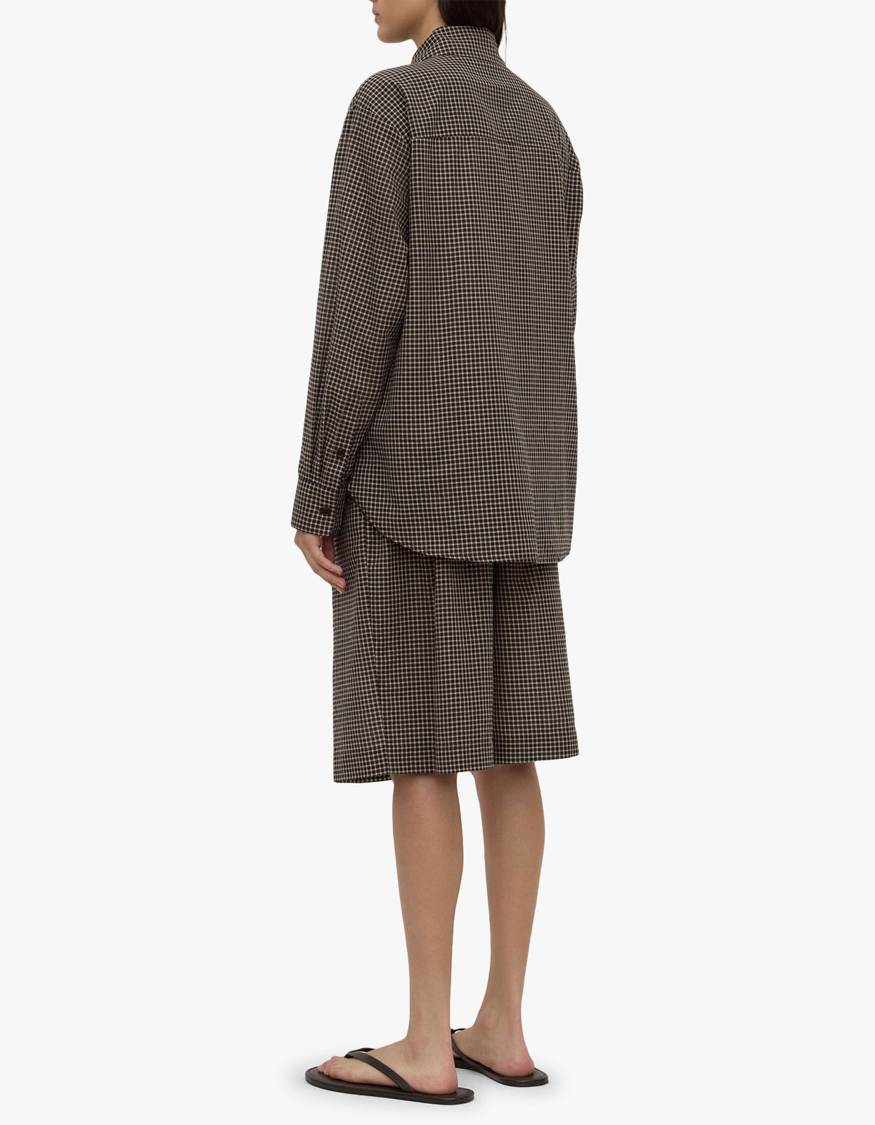 Harriet Check Long Sleeve Shirt - Brown/Black