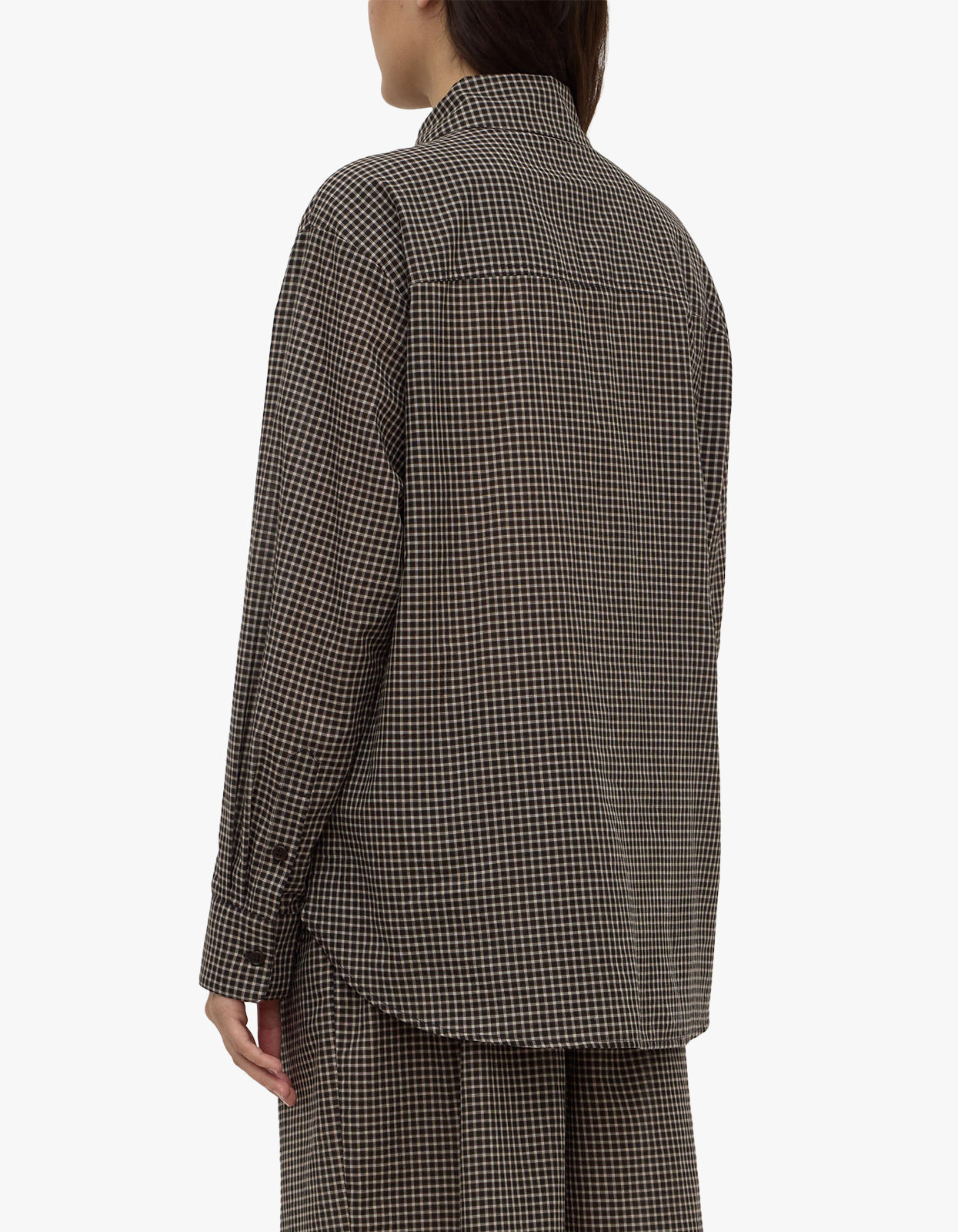 Harriet Check Long Sleeve Shirt - Brown/Black