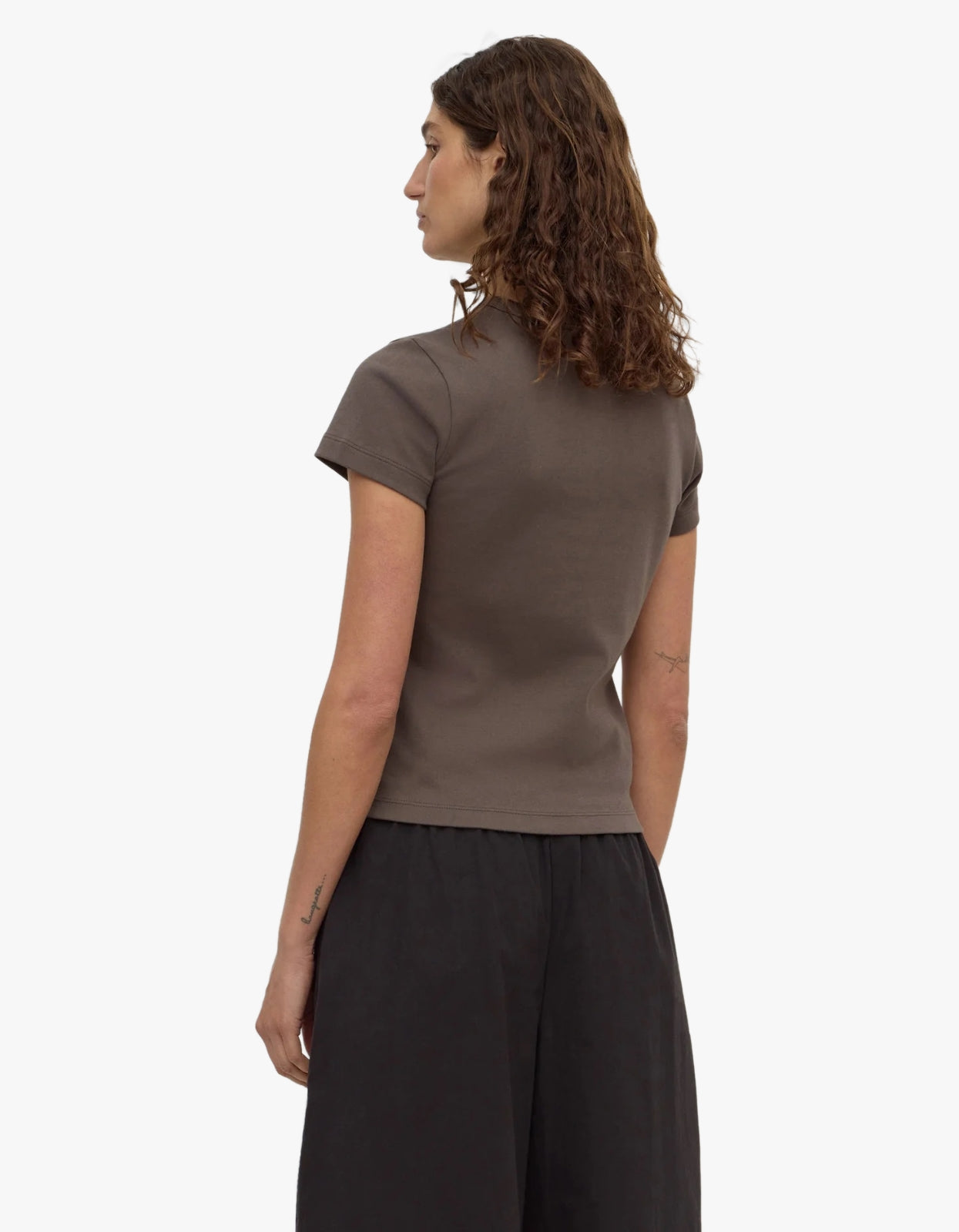 Lyla Cap Sleeve Tee - Bark