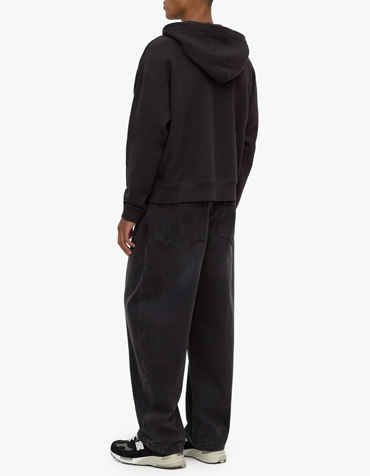 Newport Fleece Zip Through - Washed Black