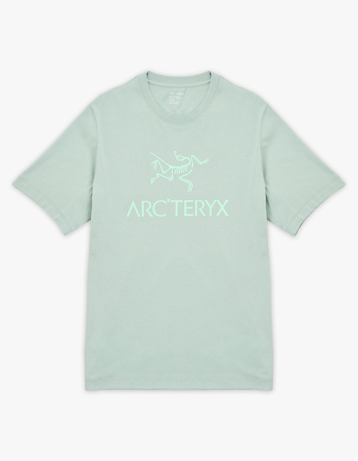 M Arc Word Logo S/S T Shirt - Stone Green/Phosphorescent