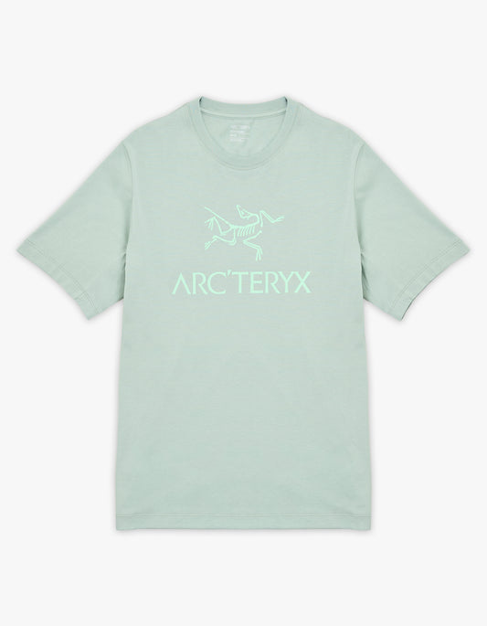 M Arc Word Logo S/S T Shirt - Stone Green/Phosphorescent
