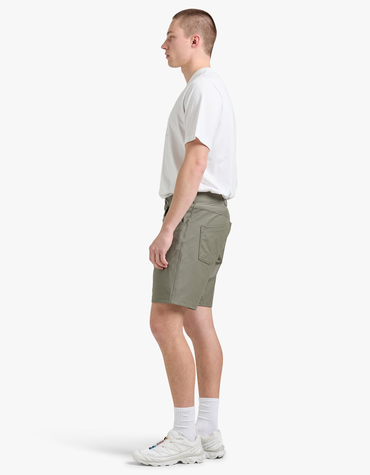 M Arc Word Logo S/S T Shirt - White Light/Solitude