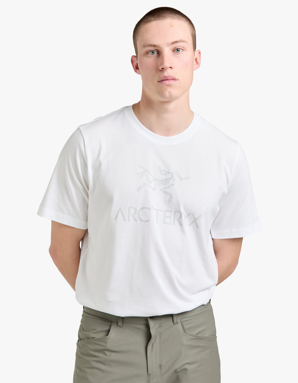 M Arc Word Logo S/S T Shirt - White Light/Solitude