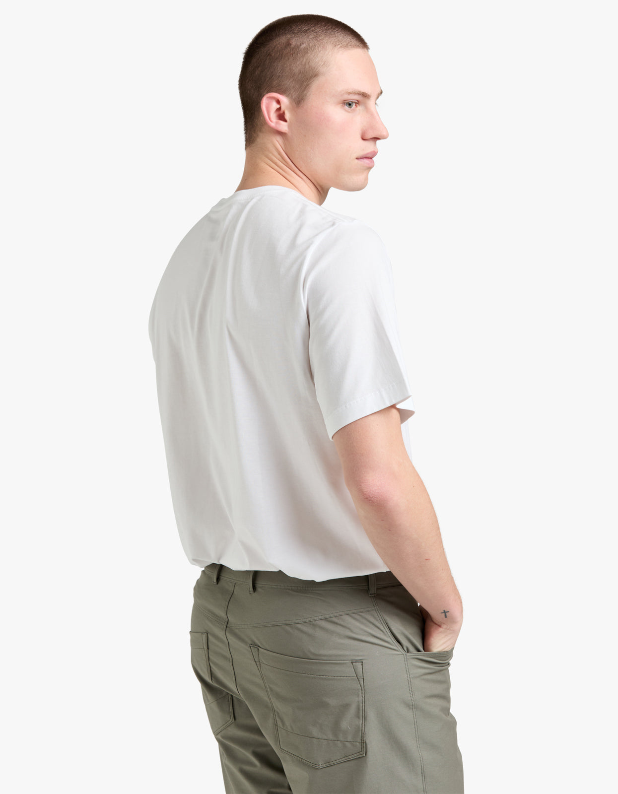 M Arc Word Logo S/S T Shirt - White Light/Solitude