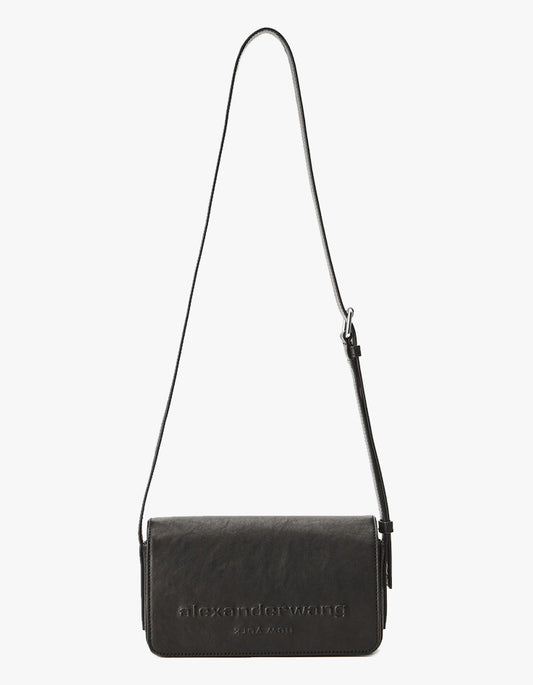 Punch Flap Crossbody - Black