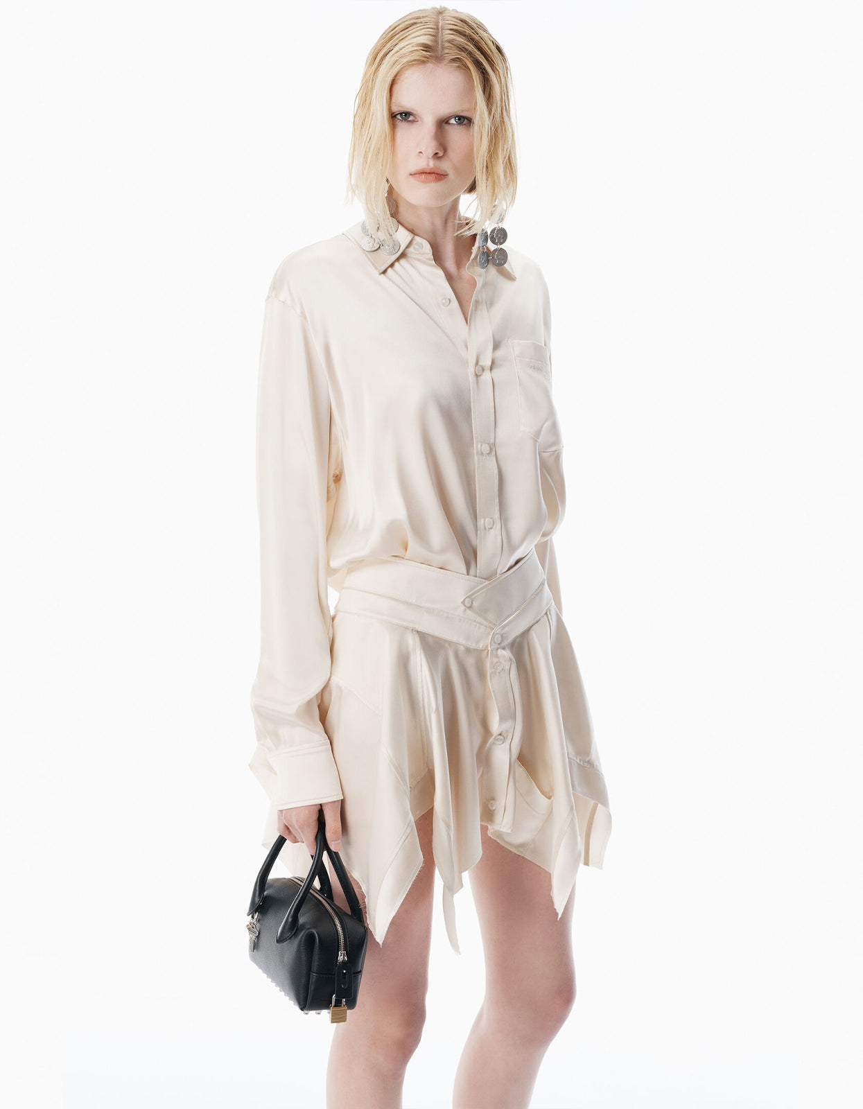 Small Roux Top Handle Bag - Black