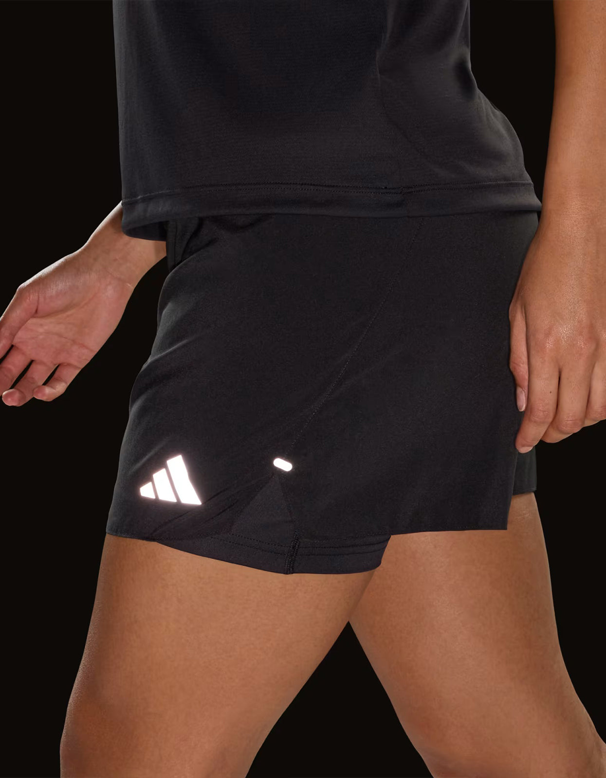 Adi365 2 In 1 Running Short - Black