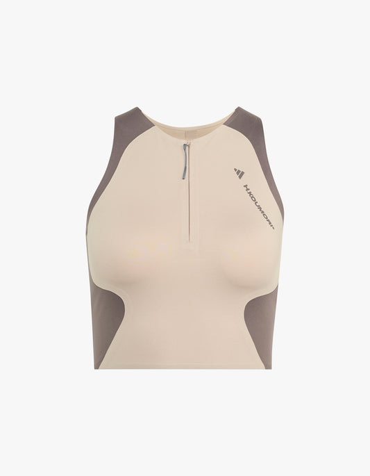 Adidas X H.Koumori Crop Running Singlet - Wonder Beige/Charcoal