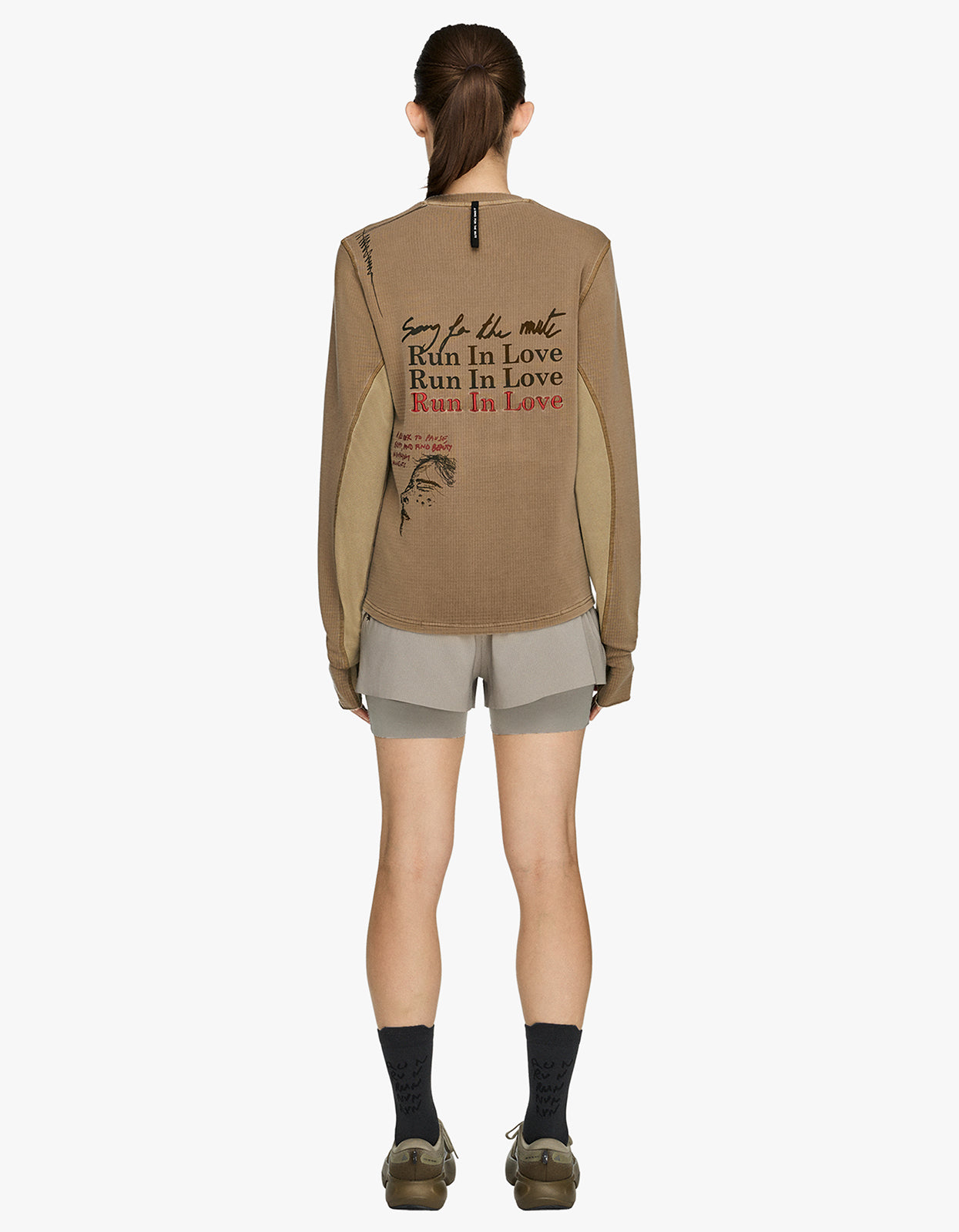 Adidas X SFTM L/S Running T-Shirt - Craft Khaki