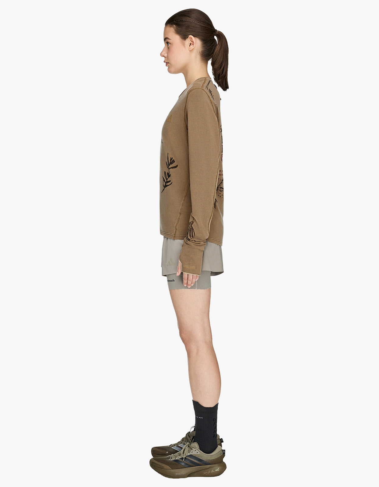 Adidas X SFTM L/S Running T-Shirt - Craft Khaki