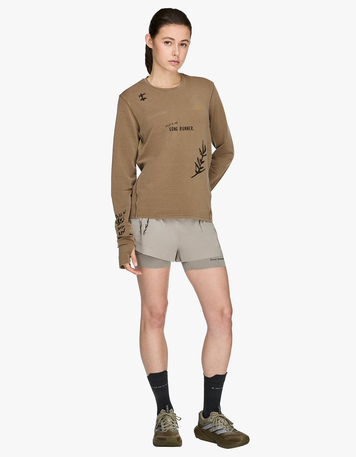 Adidas X SFTM L/S Running T-Shirt - Craft Khaki