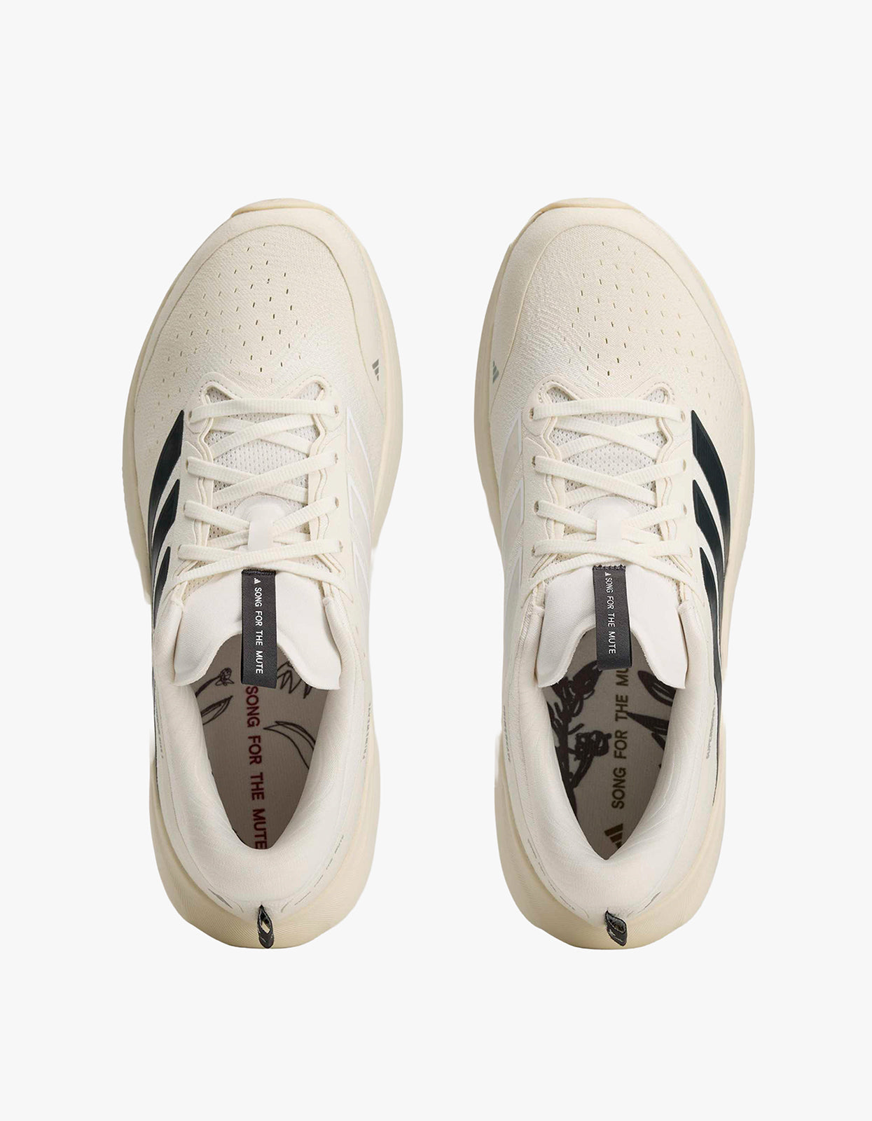 Mens Adidas X SFTM Supernova Rise 3 Sneaker - Cream White/Carbon/Cloud White