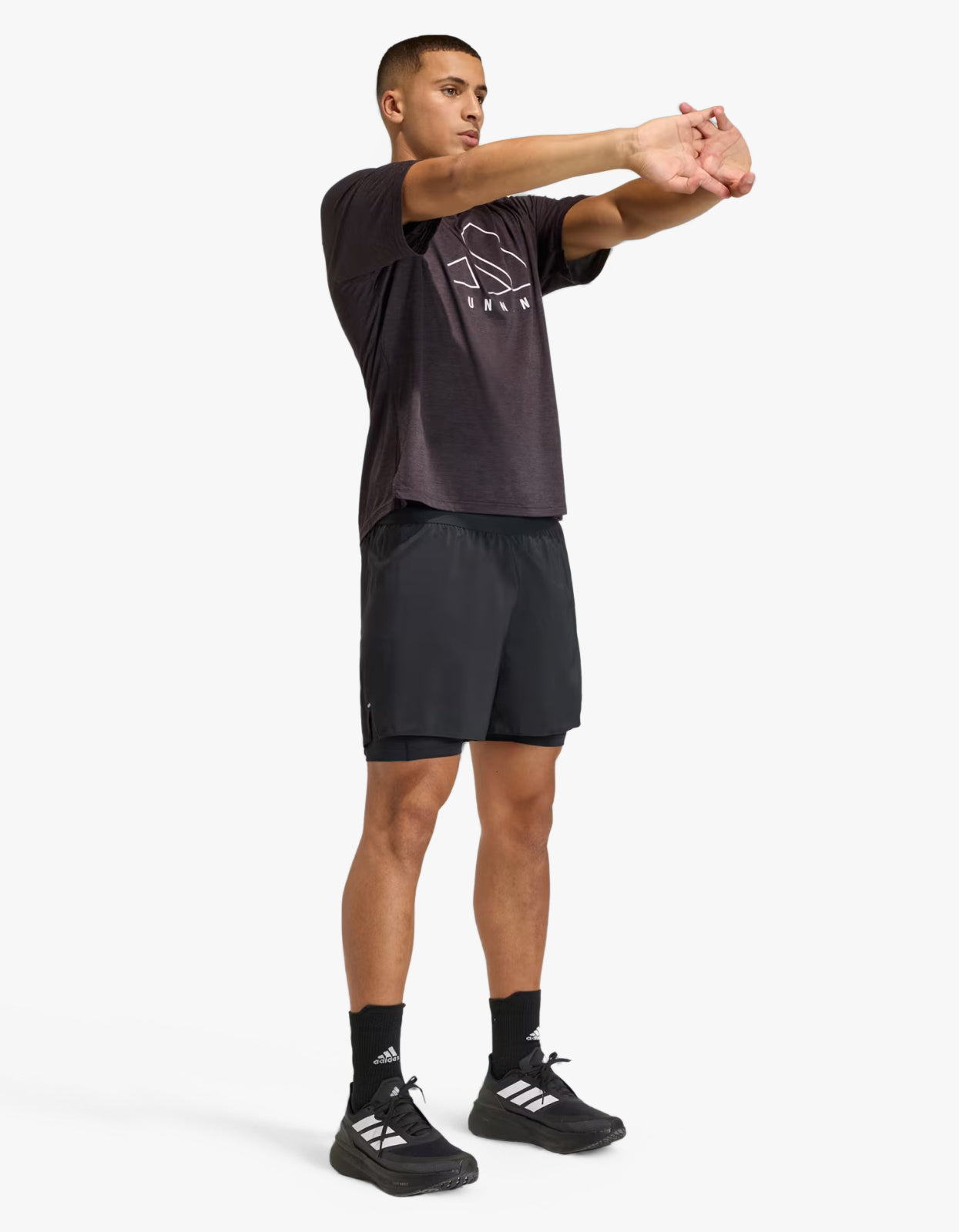 adi365 Running Essentials 2in1 Shorts - Black