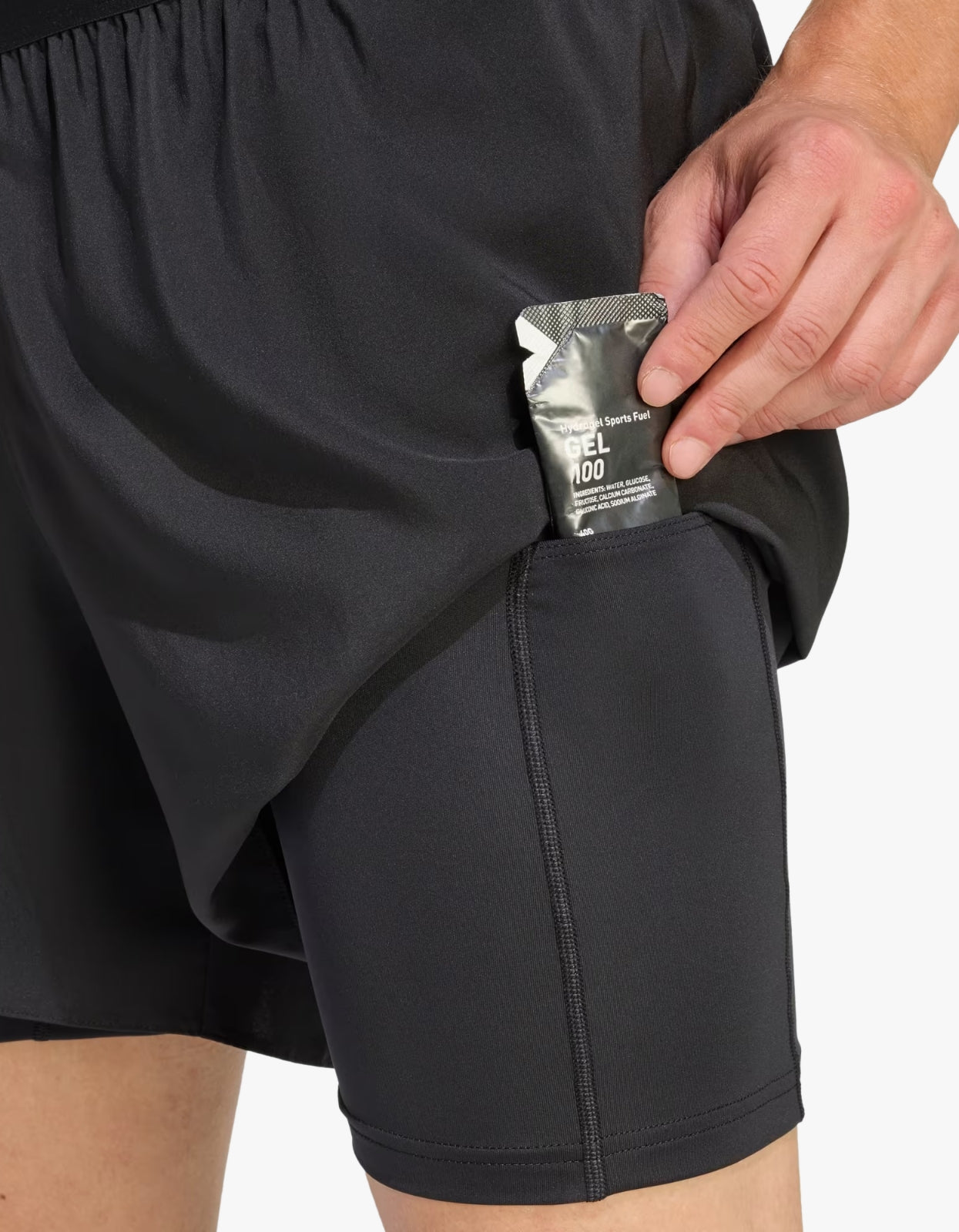 adi365 Running Essentials 2in1 Shorts - Black