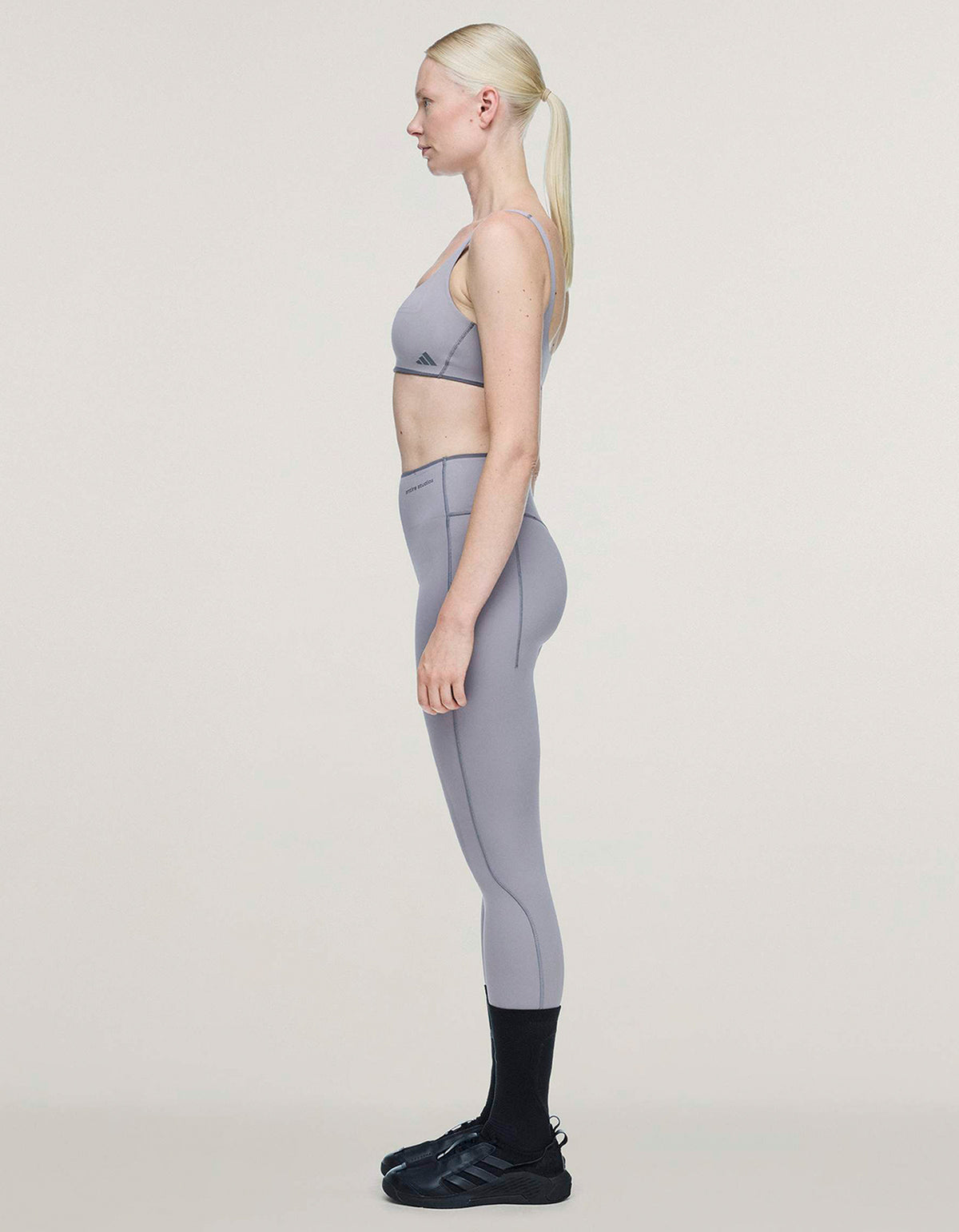 Adidas X Entire Studios Optime Training Low Support Bra - Dove Grey