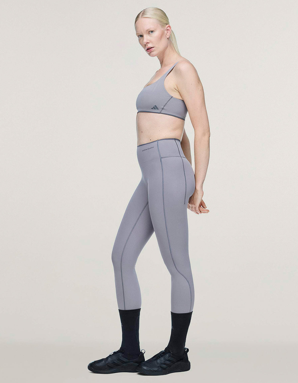 Adidas X Entire Studios Optime Training Low Support Bra - Dove Grey